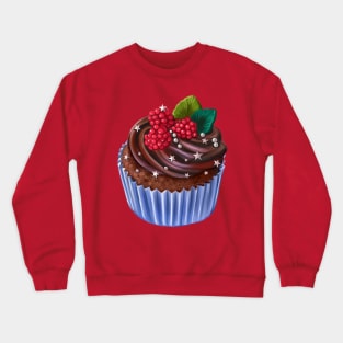 Chocolate Raspberry Cupcake Crewneck Sweatshirt